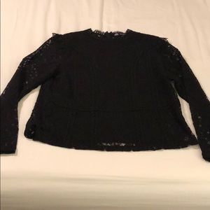 Zara black lace top